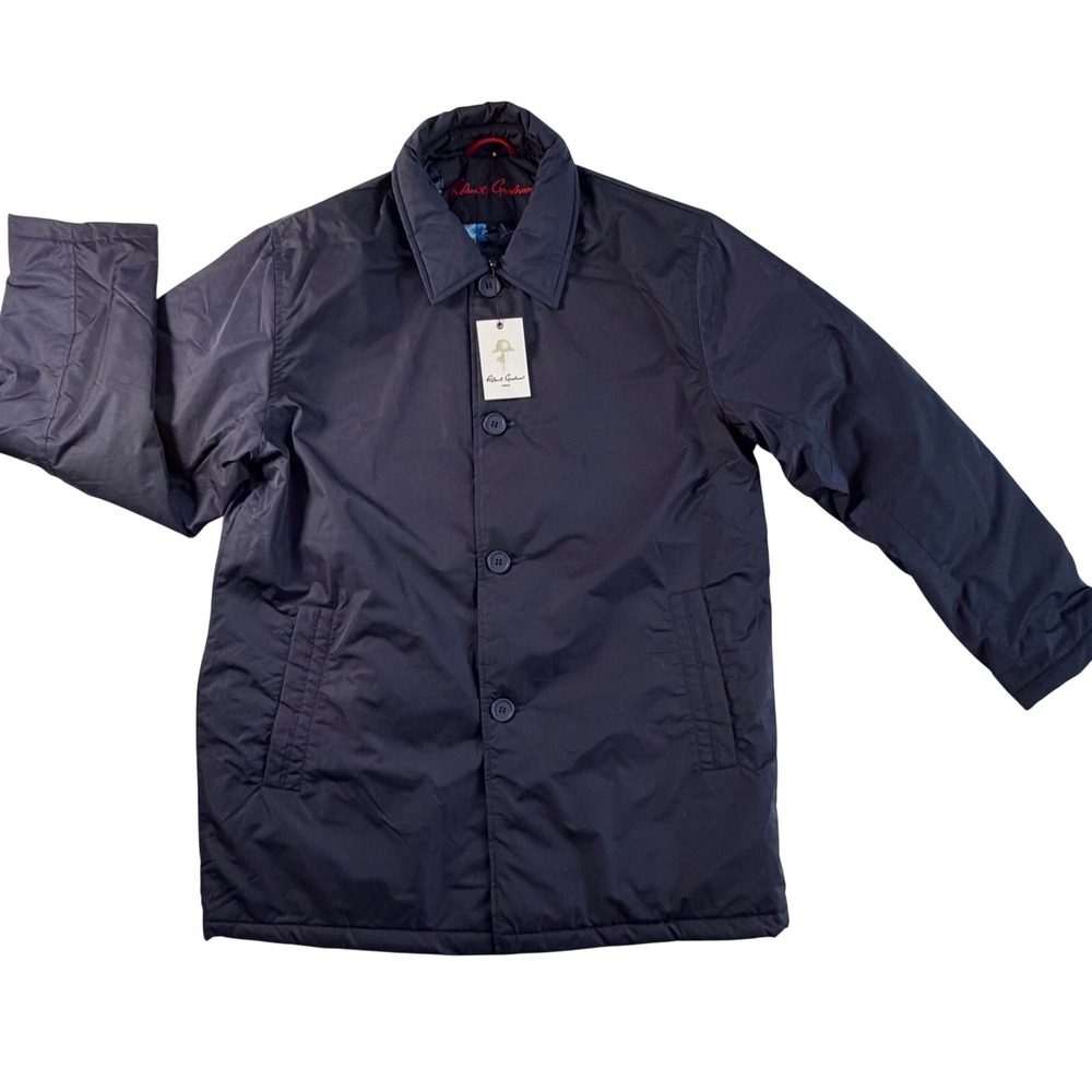 Robert Graham Men's Navy XL Full Zip Jacket Bold Floral Coat RGF24R39 MSRP: $275